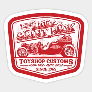 Little Saint Nick (White on Red) Sticker